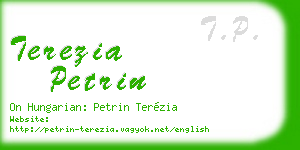 terezia petrin business card